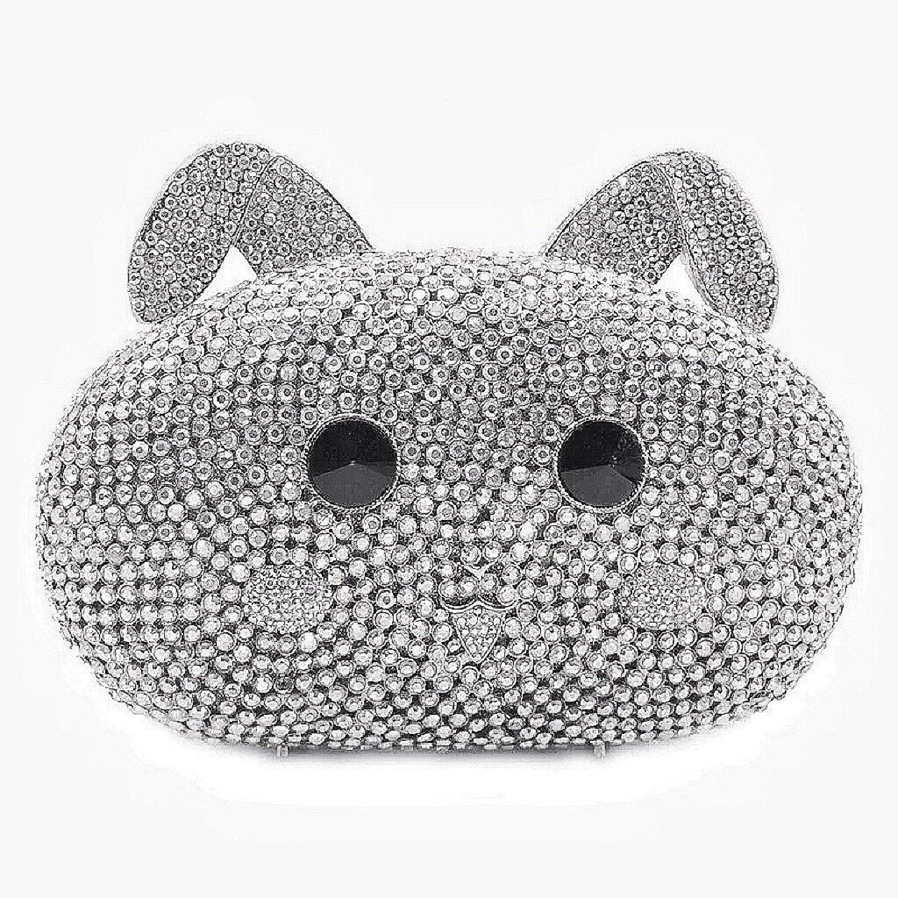* nuevo animal conejo bolsas de cena de diamantes bolsas de metal hueco bolsas de mujer bolsas de mano europeas y americanas bolsas de conejo