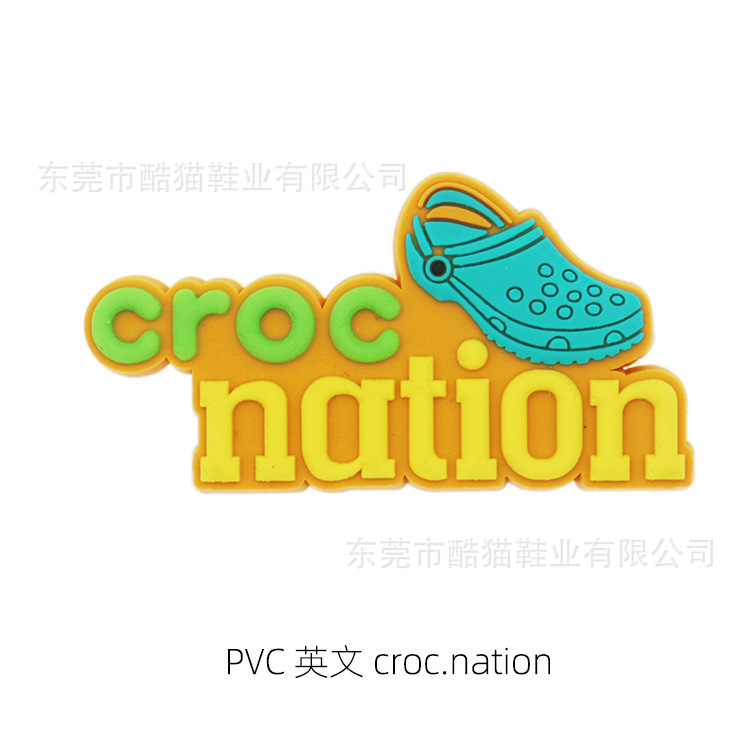 Nuevo agujero zapatos decorativos hebilla accesorios agujero zapatos flor zapato hebilla PVC dibujos animados jardín zapatos superior accesorios inglés