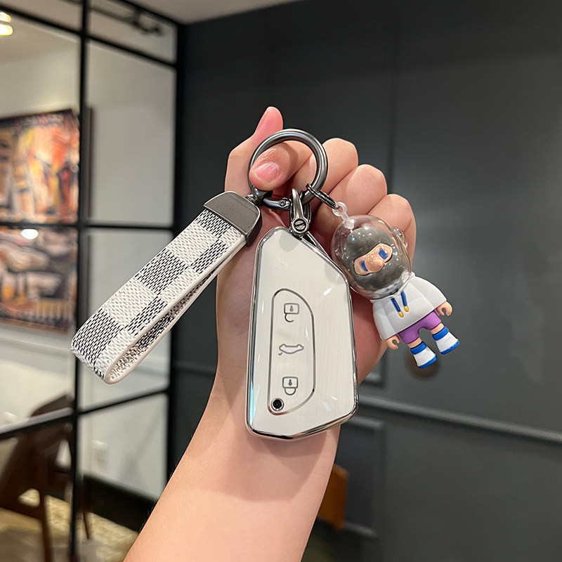 K 우유 흰색 실버 가장자리 + 흰색 격자 무늬 로프 + 실행 남자 친구