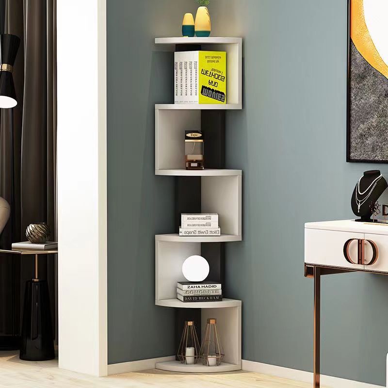 Simple Floor-Standing Creative Triangular Corner Multi-Layer Storage Rack for Home Use in Living Room, Bedroom, Study, Corner Bookshelf, Bookcase Simple Floor-Standing Creative Triangular Corner Multi-Layer Storage Rack for Home Use in Living Room, Bedroom, Study, Corner Bookshelf, Bookcase