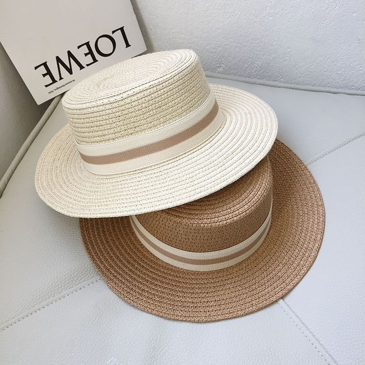 Children Unisex Vintage Style Solid Color Straw Hat display picture 6