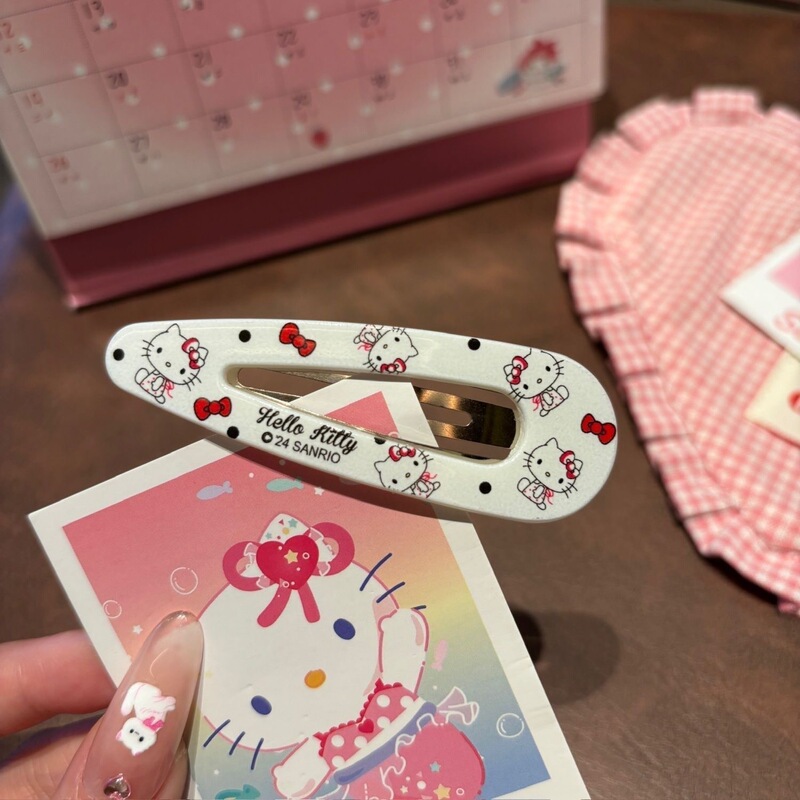 厂家直供少女心波点格纹发夹卡通儿童发夹bb夹甜美清新百搭刘海夹|undefined