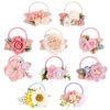 Children's brand cute fresh hair rope for princess, flowered, simple and elegant design