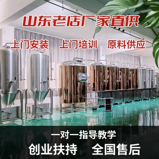 一体化精酿啤酒设备小型啤酒酿造设备发酵罐糖化罐啤酒设备一体机