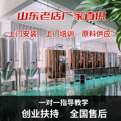 [一体化精酿啤酒设备啤酒酿造设备发酵罐糖化罐商用精酿啤酒设备]