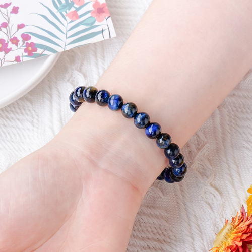 Amazon Natural Amethyst Original Stone Bracelet Women's Bracelet Lapis Gold Tiger Eye Bead Bracelet Color Bracelet