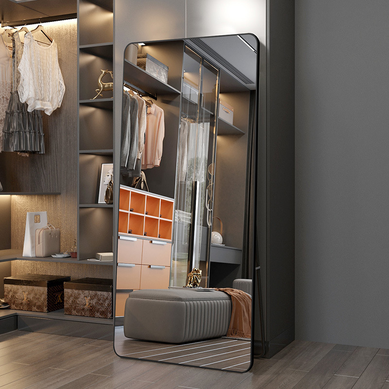 鏡子全身穿衣鏡輕奢美顏服裝店試衣鏡顯瘦家用衣帽間大落地鏡 ins