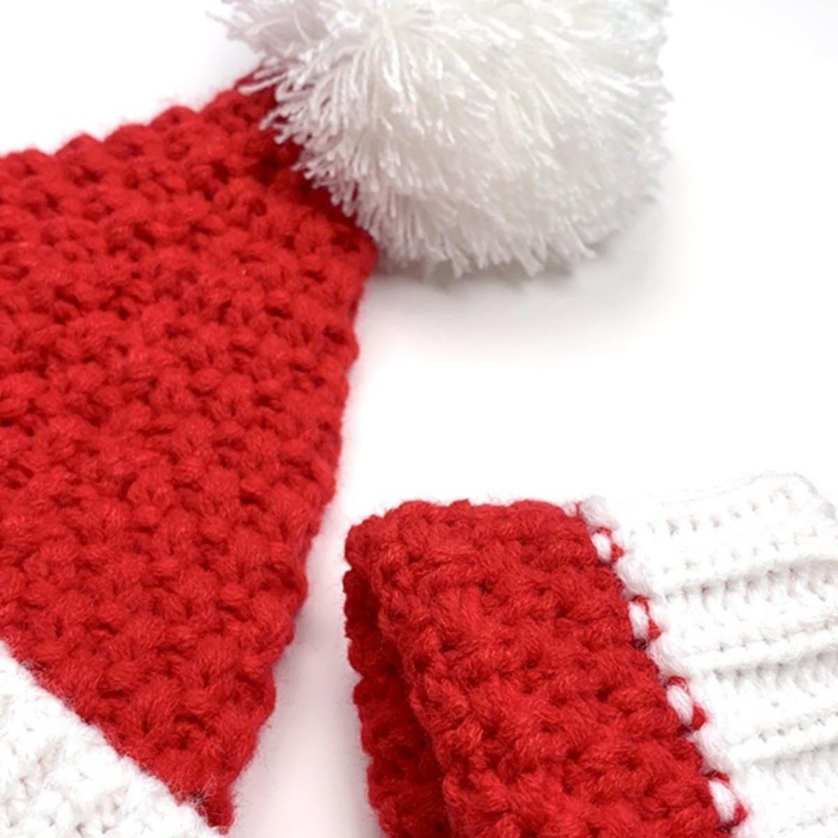 Cappello di NataleCappello di Babbo Natale in lana e cappello di velluto Cappello di Babbo Natale in lana rosso decorato Grande regalo di Natale regalo per bambini_voghion.com