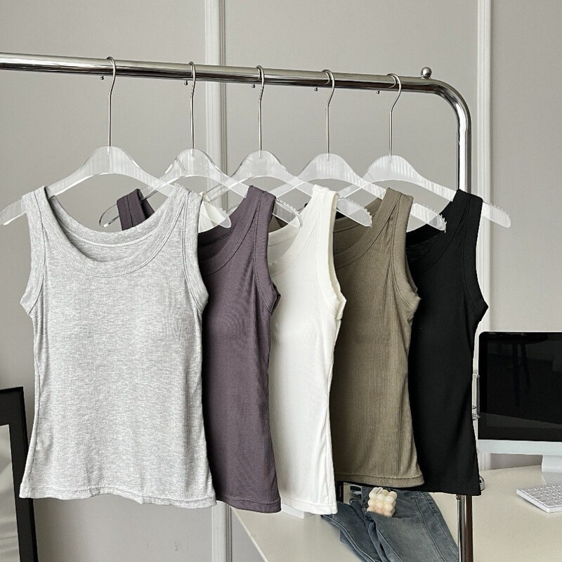 Camisole Inner Wearing Outer Wearing Summer 2024 New Arrival No-Sleeve Long-Sleeve Anti-Lacking Base Shirt Women's Top