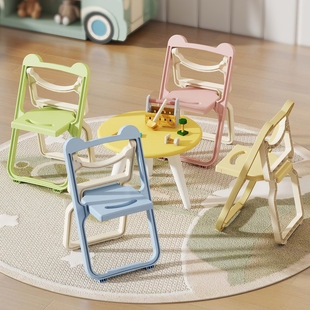 Children's Stool for Home Use in the Living Room, Thickened Plastic Chair, Washbasin Non-Slip Footstool, Shoe-Changing Stool, Children's Chair, Small Stool