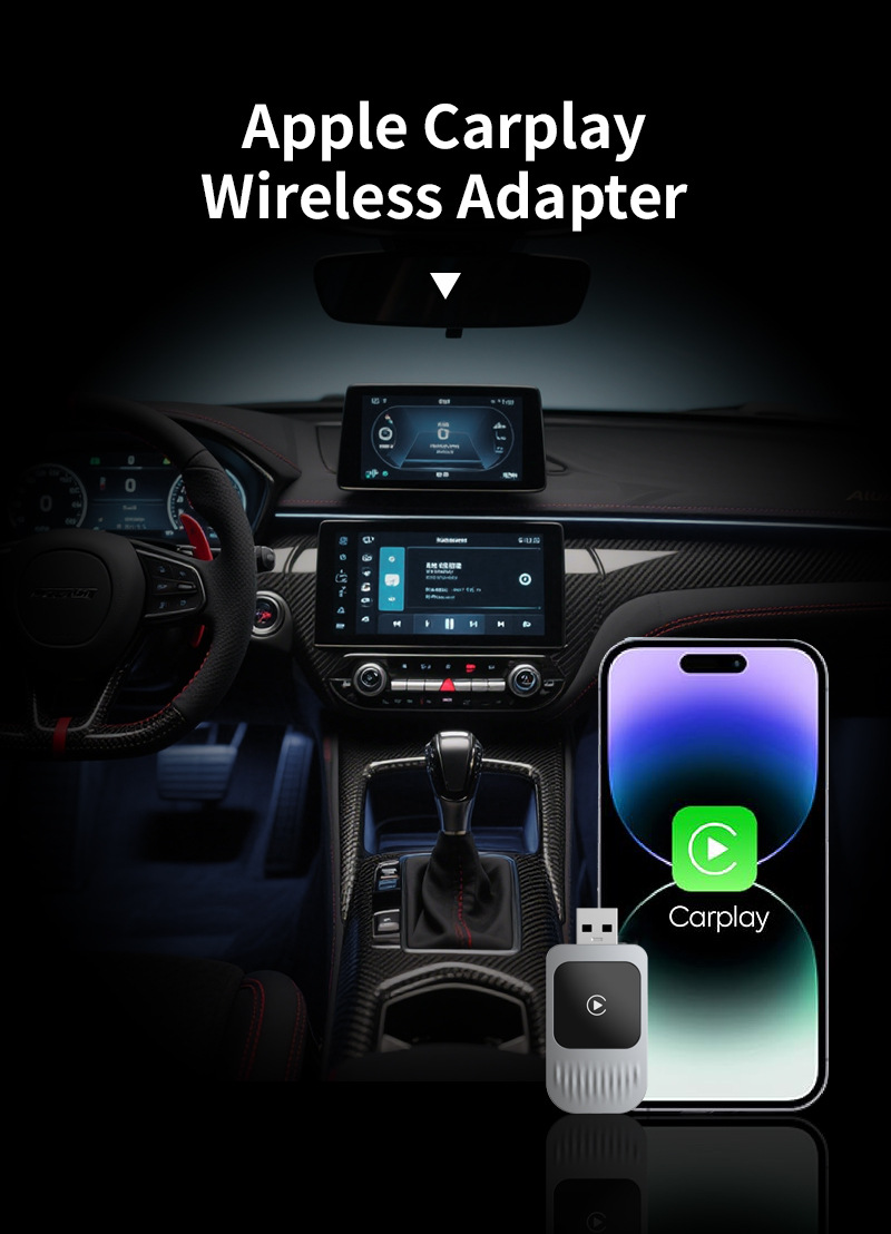 Cross-Border Wireless Carplay Box Upgrade Android Smart Car-Machine Interconnection Module Car Carplay Printed Logo