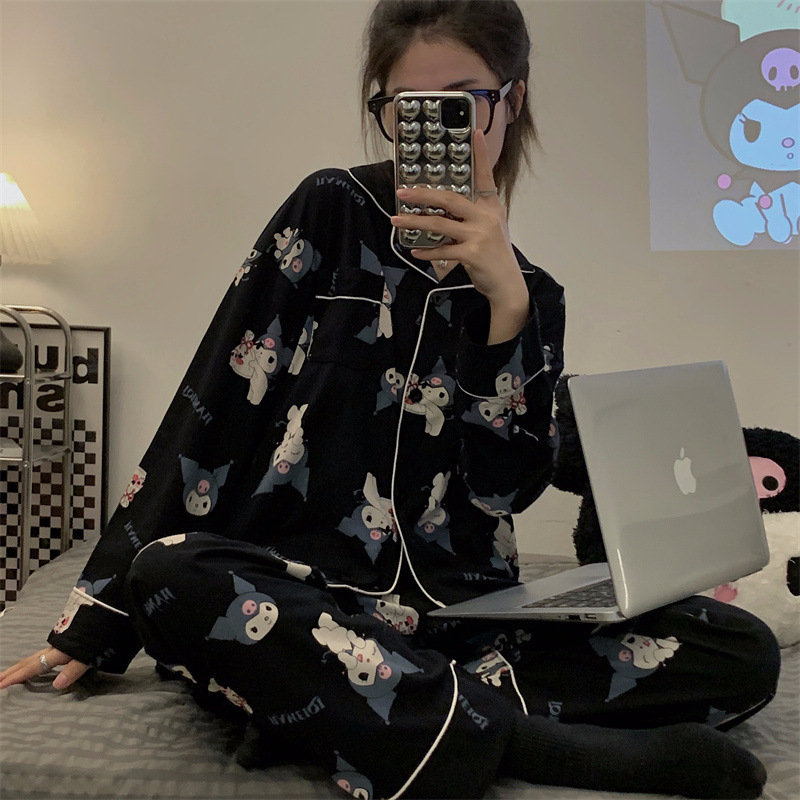 工場卸売りpyjamas日系アニメ布丁犬パジャマ女春秋綿長袖長ズボンカバー対外貿易|undefined