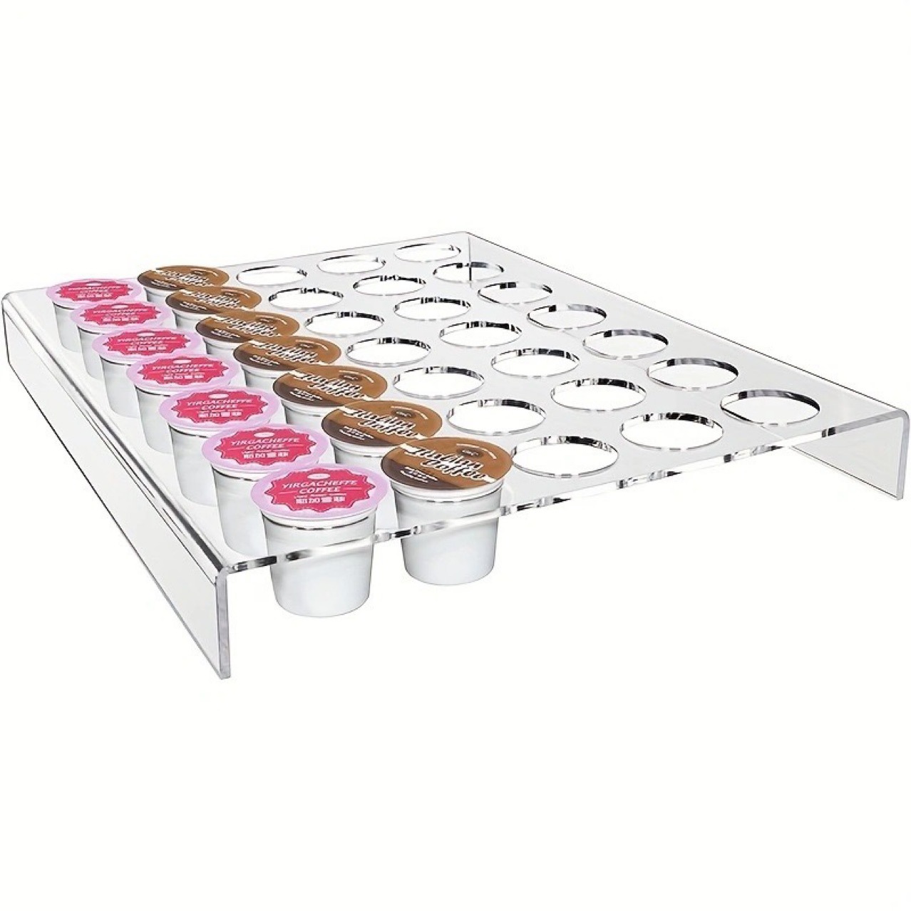 跨境35孔透明亚克力胶囊陈列架咖啡豆包展示架K杯收纳架整理