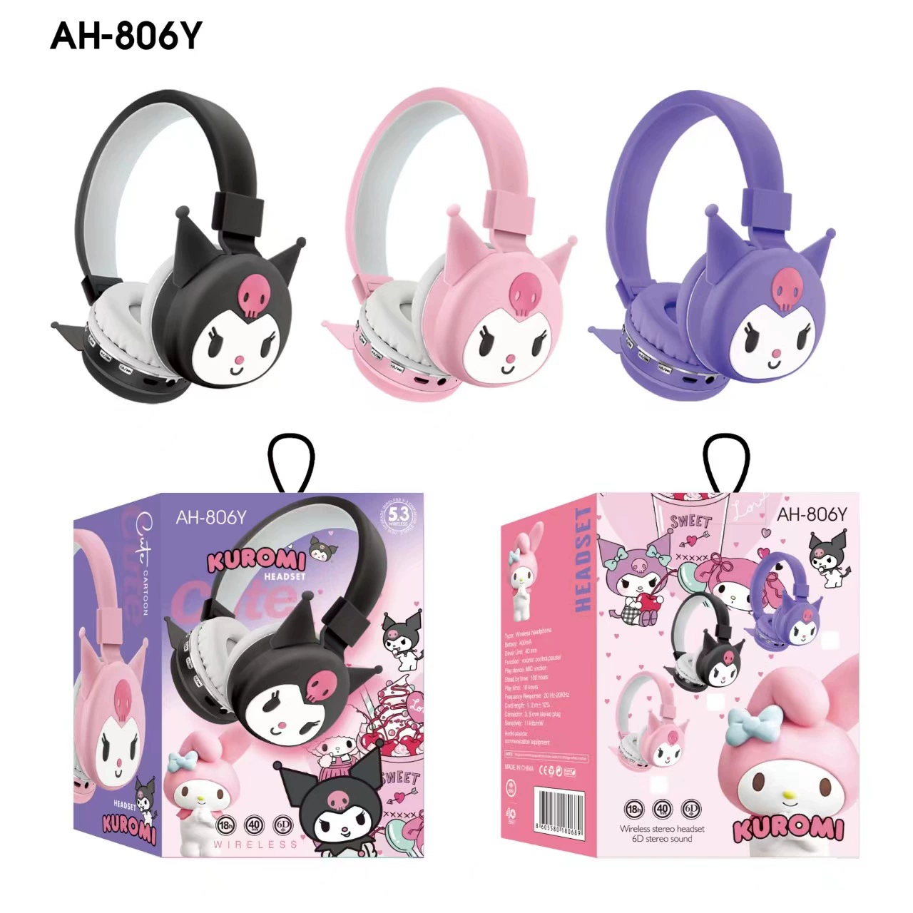 (Cross-border trading), cartoon headphones, bluetooth, direct factory sales