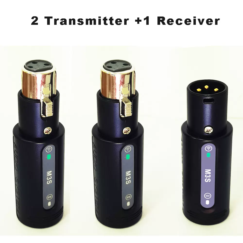 一拖二有线动圈麦克风XLR转无线系统2.4G高品质音效专用人声话筒