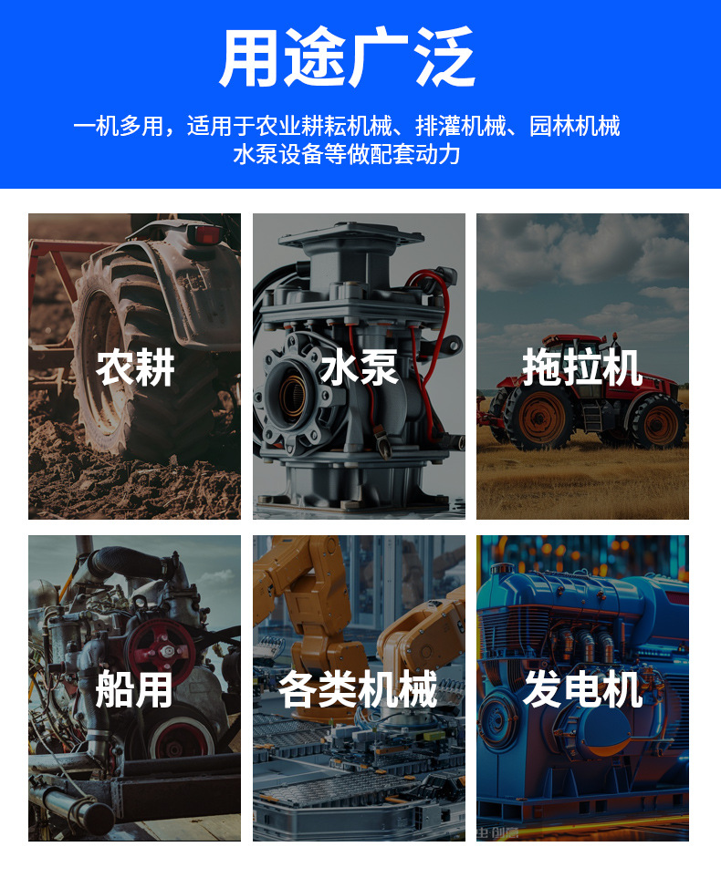 Foreign Trade Yuchai Water-Cooled Single-Cylinder Diesel Engine 12/15/18 Horsepower Small Tractor Electric Start Water-Cooled Diesel Engine