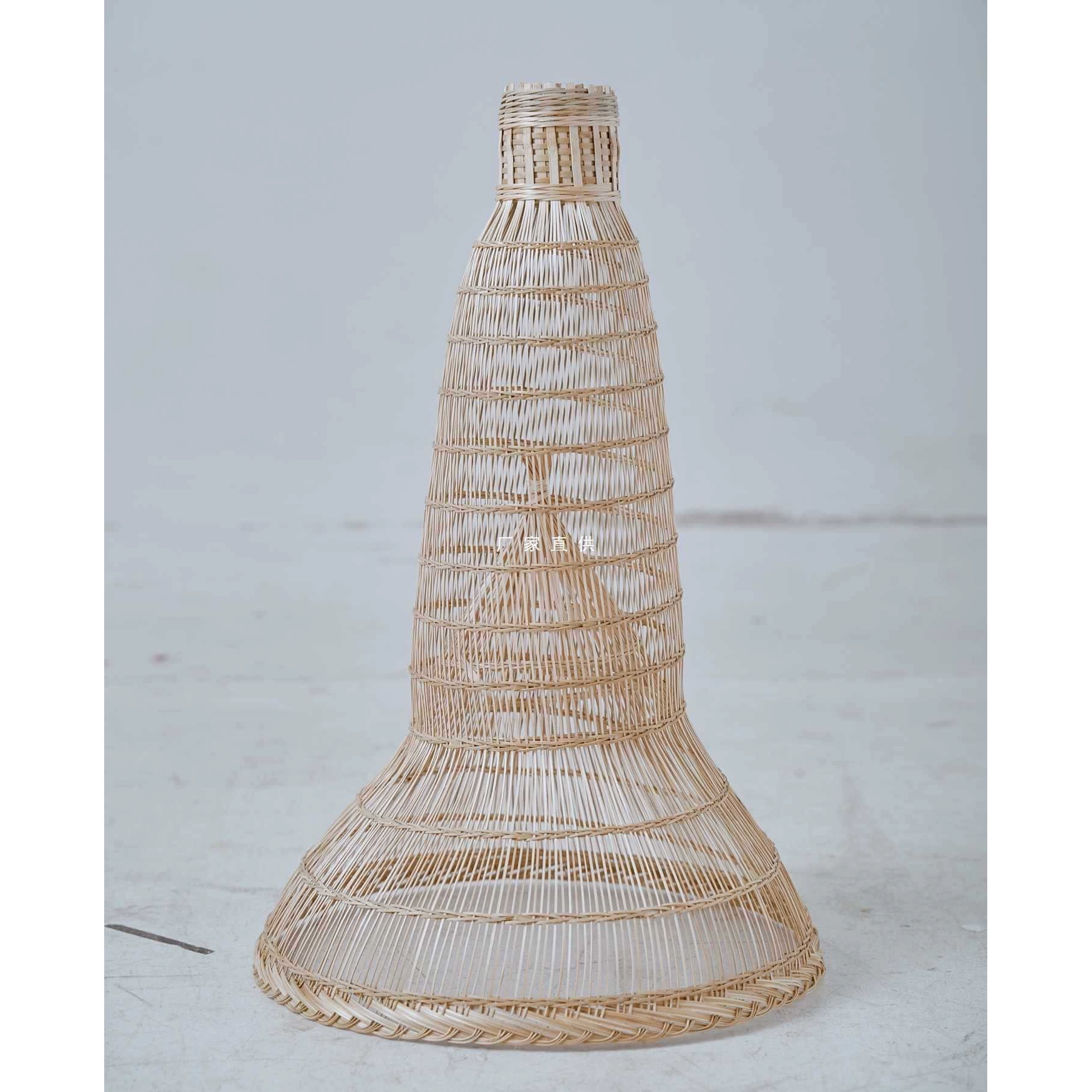 Оптовая продажа ручной работы: перевернутая труба из бамбука, корзина для рыбы, клетка для угрей, ностальгическое украшение, креативный фонарь-люстра в стиле фермерского дома для B&B