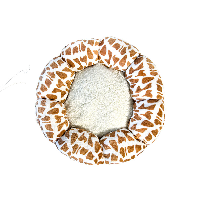 Odpowiednie zimowe legowiska dla psów i kotów, zapewniające ciepło zwierzętom, grube maty w kształcie kwiatów, uniwersalne dla kotów i psów_voghion.com