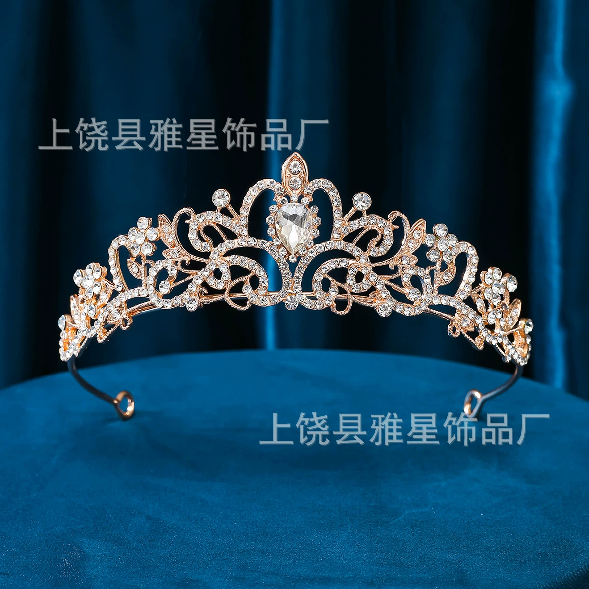 Корейская серебряная прическа для невесты для фотосессий, заколка для волос, корона, корейский стиль, с бриллиантами