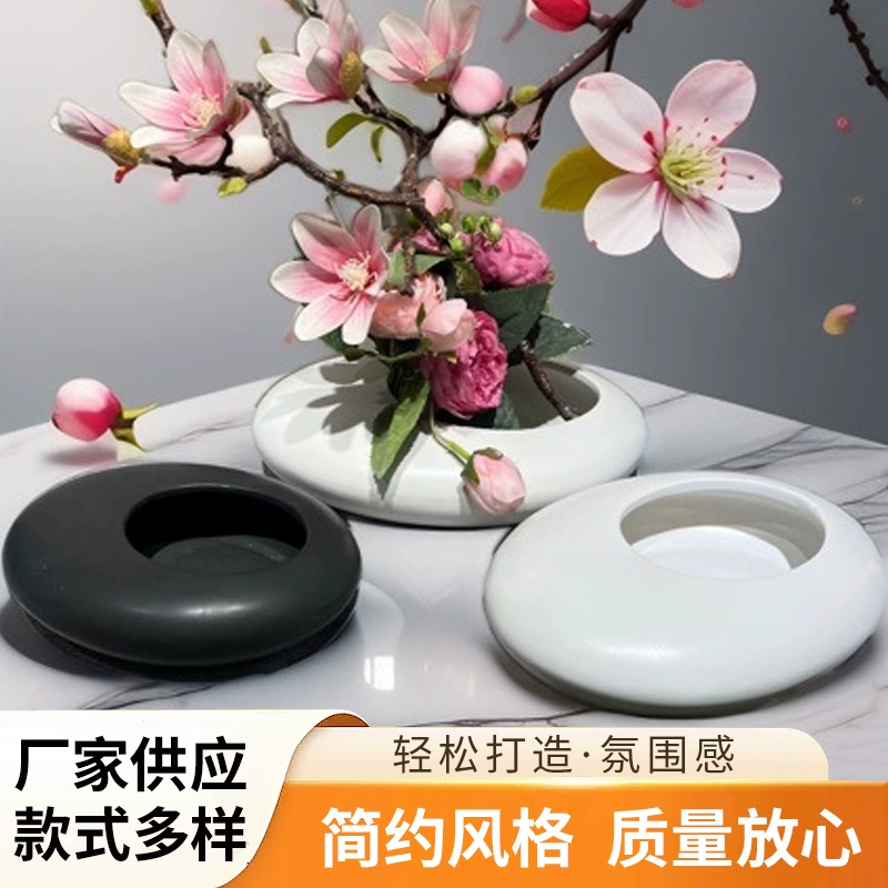 Скандинавский простой керамический цветочный горшок Большой Творческий цветочный горшок украшение гостиной украшение дома белый круглый горшок контейнер