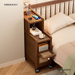 多功能床头柜小型卧室家用迷你超窄床边柜置物架夹缝收纳柜子家用