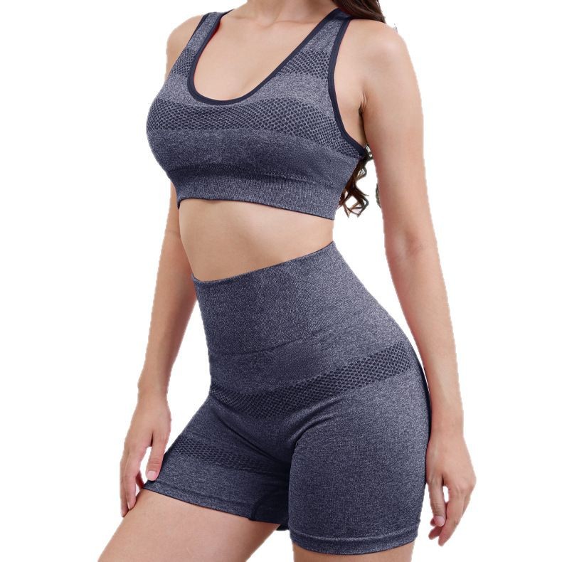 Traje de ropa interior de alta elasticidad de comercio exterior transfronterizo, chaleco de yoga de alta resistencia a prueba de golpes para mujeres, almohadilla para el pecho desmontable, sujetador de fitness