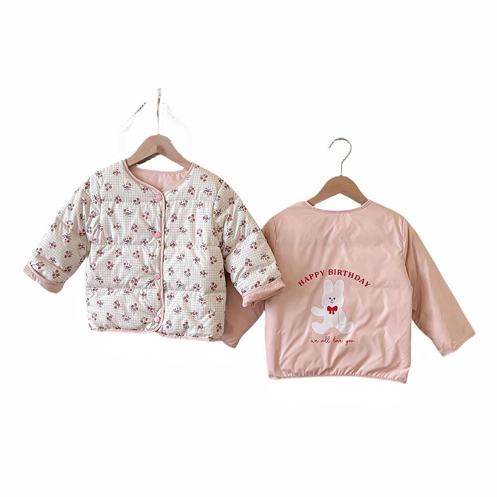 Niñas Bebé ropa de otoño e invierno ropa de bebé de doble cara para niños chaqueta cálida para niños Jiujiang forro de chaqueta para niños