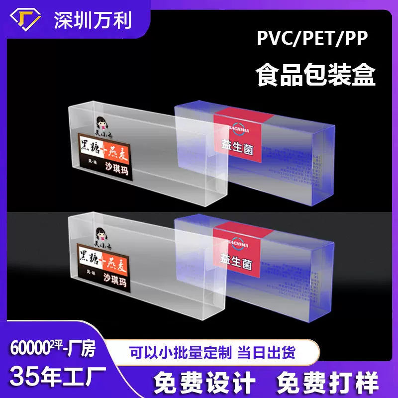 定制PVC塑料包装盒电子数码外包装PET食品折叠透明盒子食品级定制