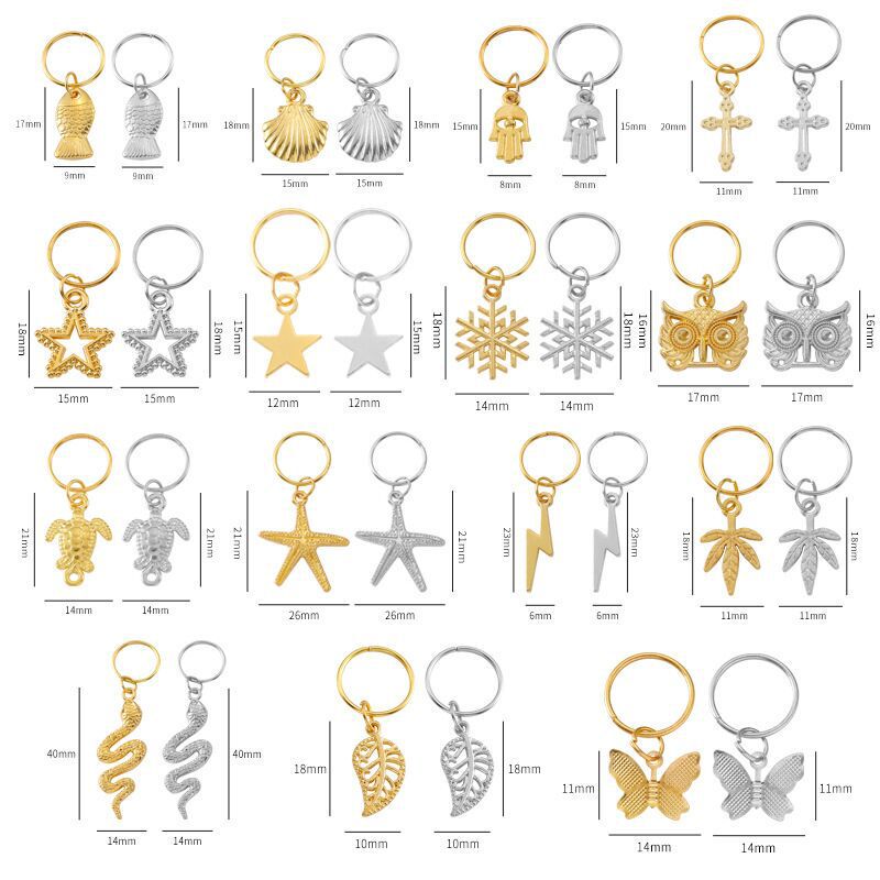 Iron-aluminum wig dirty braid hair ring diy zinc alloy jewelry accessories manufacturers direct supply cross-border box packaging