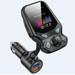 Yeni Rəngli Ekran Avtomobil Bluetooth MP3 QC3.0 Lirika Ekranı