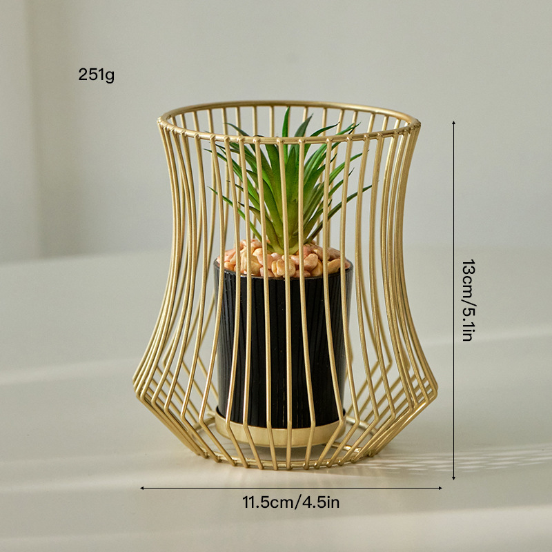 装飾鉢植えホームライト高級アイアンレストランシンプルなヨーロピアンスタイルクリエイティブ家具リビングルーム玄関ラウンド装飾品|undefined