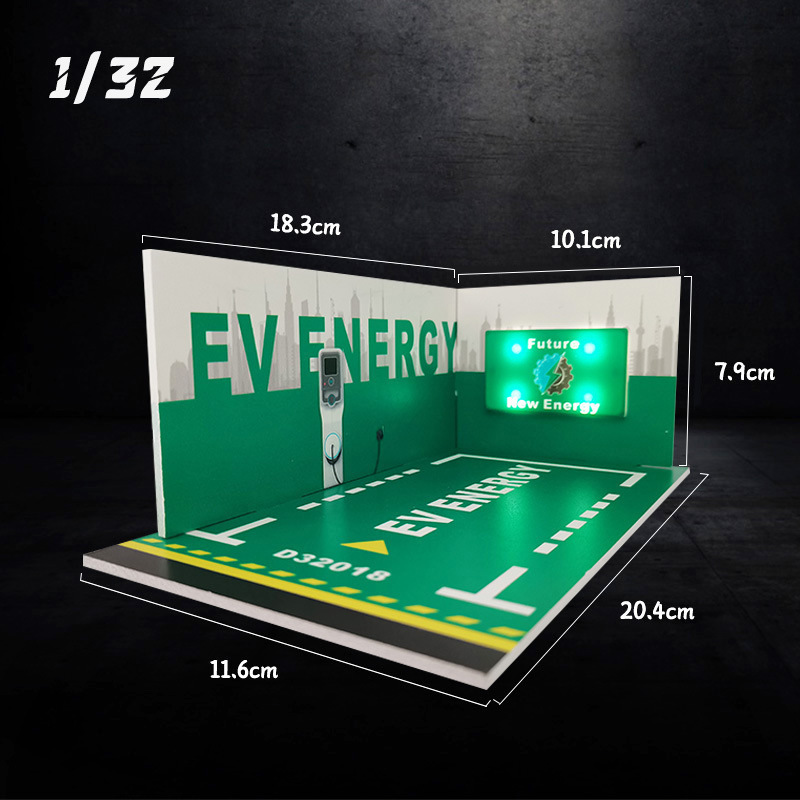 Aleación modelo de coche 1:32 y 1 relación 24pvc subterráneo estacionamiento edificio modelo iluminación en vivo escena Decoración