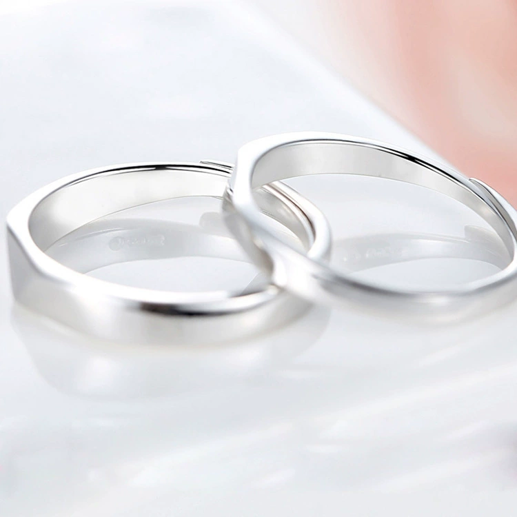 Copper silver ring for beloved, universal accessory for men and women, Japanese and Korean, simple and elegant design