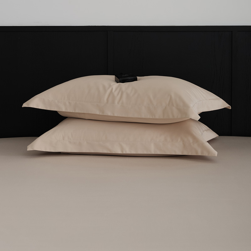 Nuevo par de fundas de almohada de algodón de fibra larga de algodón, un par de fundas de almohada