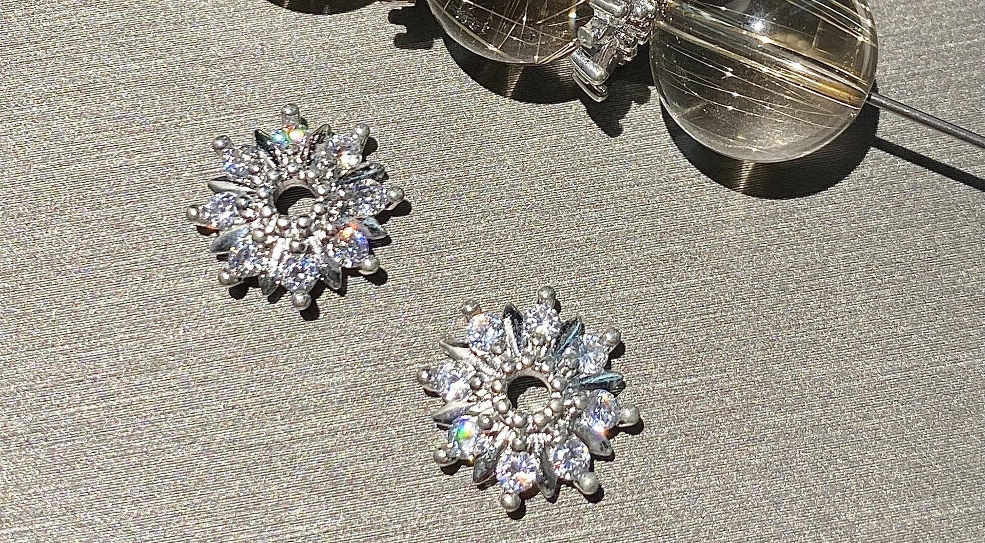Color-Preserving 14K Gold-Filled Micro-Paved Zircon Crystal Accessories DIY Flower Tray Cap Spacer Beads Handmade Beaded Necklace Bracelet Accessories