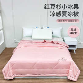 A类云朵棉凉感丝夏凉被夏被纯色空调被可机洗夏季冰丝薄被子批发