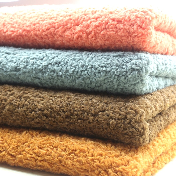 全涤土耳其绒滚束绒仿羊圈羊羔绒毛喷花绒阿尔泰迪绒土耳其绒布料