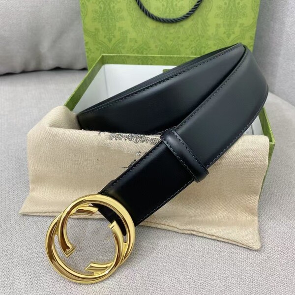 black women's leather classic belt for men and women