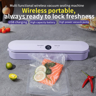 Cross-border wireless vacuum sealing machine small household food preservation machine automatic packaging sealing compression plastic sealing