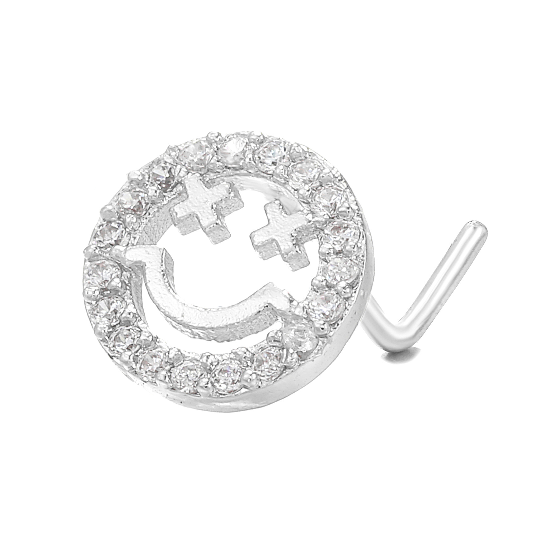 Fashion Geometric Copper Plating Rhinestones Nose studs 1 Piece