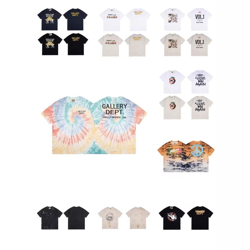 2026 Spring New Collection of Gallery Dept T-Shirts, High-Quality European and American Trendy Brands, Fashionable Short-Sleeved Shirts for Teenagers