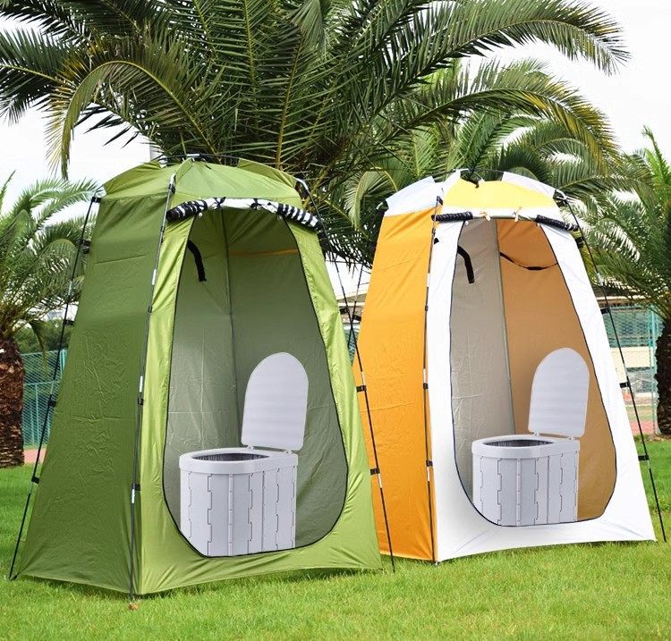 Outdoor toilet tent, portable shower and changing room, camping mobile shower cabin, fishing tent