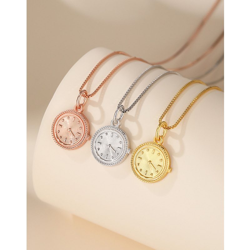 520 reloj confesión reloj collar femenino 999 plata esterlina nicho Luz de lujo de alto grado sentido poco Libro Rojo popular cadena de clavícula