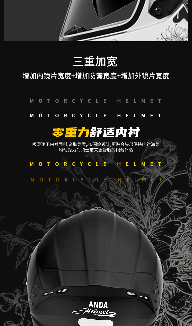 Ad Electric Motorcycle Helmet for Men and Women, Universal for All Seasons, 3C Certified Motorcycle Full-Face Helmet, Dot Certified Safety Helmet