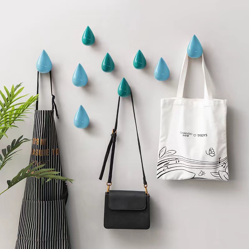Venta al por mayor transfronteriza gancho decorativo creativo gota de agua gancho de pared accesorio de pared gancho de la pared decoración de la pared