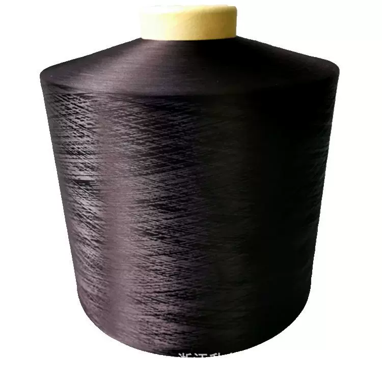 DTY特黑75D/48F涤纶低弹丝常规现货厂家直销现货定制各种黑度
