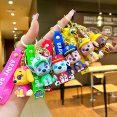 新しいアニメのかわいい子犬のワンワンチームのキーホルダーのカップルのキーホルダーの自動車のキーホルダーの贈り物の卸売り