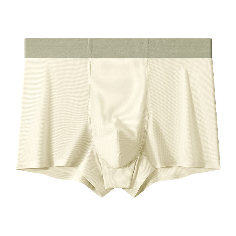 Verano nuevo estilo ropa interior de seda de hielo para hombres ropa interior ultrafina sin costuras para hombres cómodos transpirables entrepierna pantalones cuadrangulares hombres al por mayor