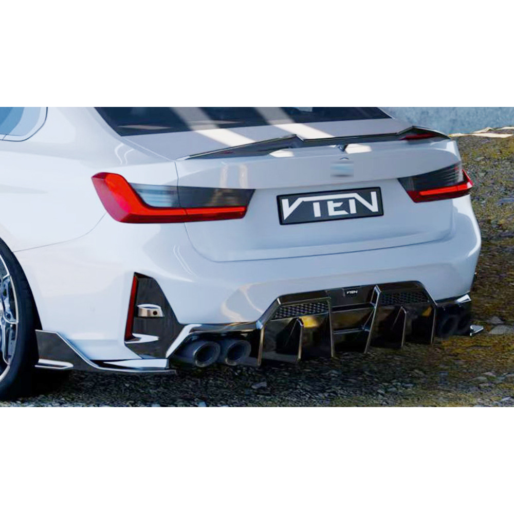 Suitable for BMW 3 Series G20/G28 modification, VTEN second-generation rear spoiler with glossy black paint, V2 rear spoiler for non-destructive installation