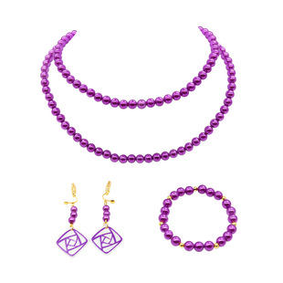 WISH movie character accessories Princess necklace earrings earless ear clip jewelry little girl matching jewelry